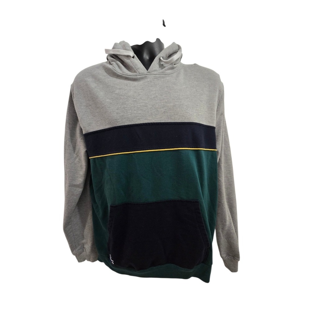 Lacoste Sleepwear Men's‎ Large Colorblock Hoodie Grey Green Navy